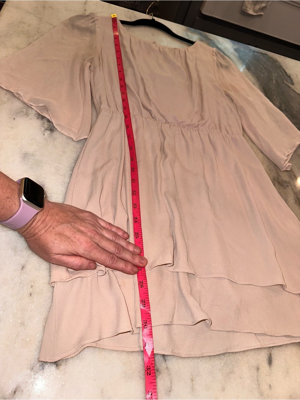 Alice + Olivia Silk Blend Size Small Layered Mini Dress in Blush Pink Cream - Picture 10 of 12